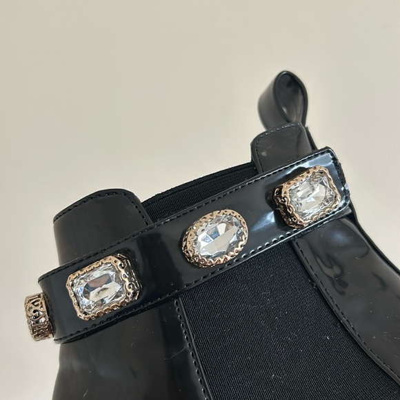 Size 8.5 | Madden Girl | Black Ankle Combat Boots w/ Embellished Straps - Picture 7 of 10